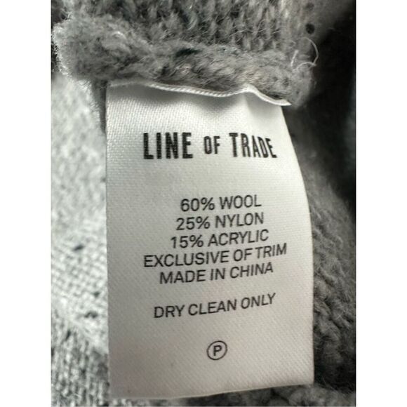 Line of Trend Men’s Wool Blend Gray Flecked Elbow Patches Size XL - Picture 6 of 10